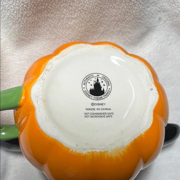 Disney Orange Yellow and Green Mickey Halloween Pumpkin Mug - Picture 3 of 4
